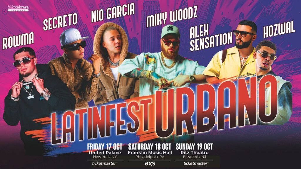 “LatinFest Urbano 2025 – Franklin Music Hall – 18 de octubre.”