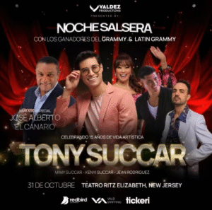 Tony Succar y José Alberto “El Canario” en concierto en el Ritz Theatre de Elizabeth, NJ – 31 de octubre 2025